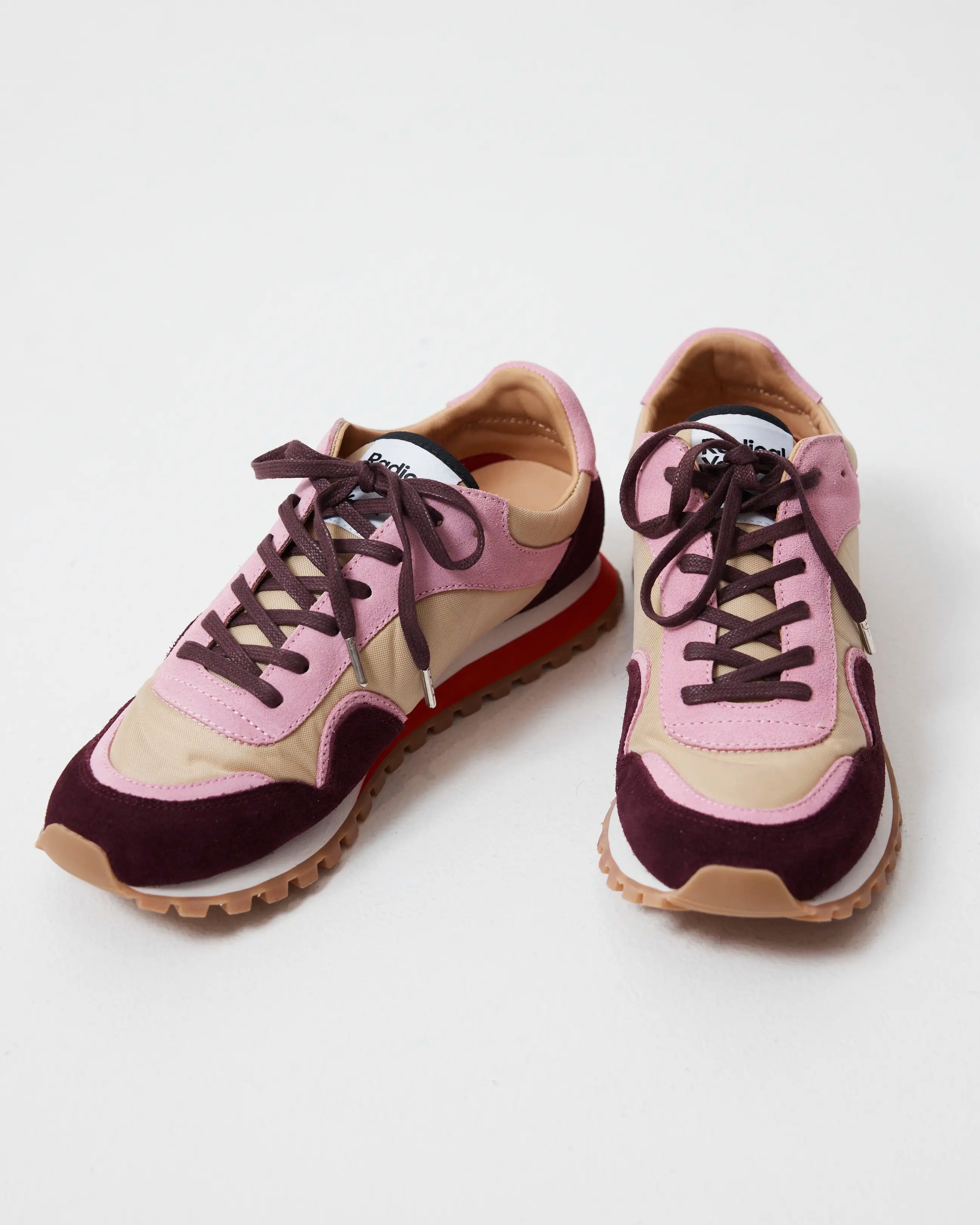 Moon Street Lace Up Sneaker | Cherry and Sandstone