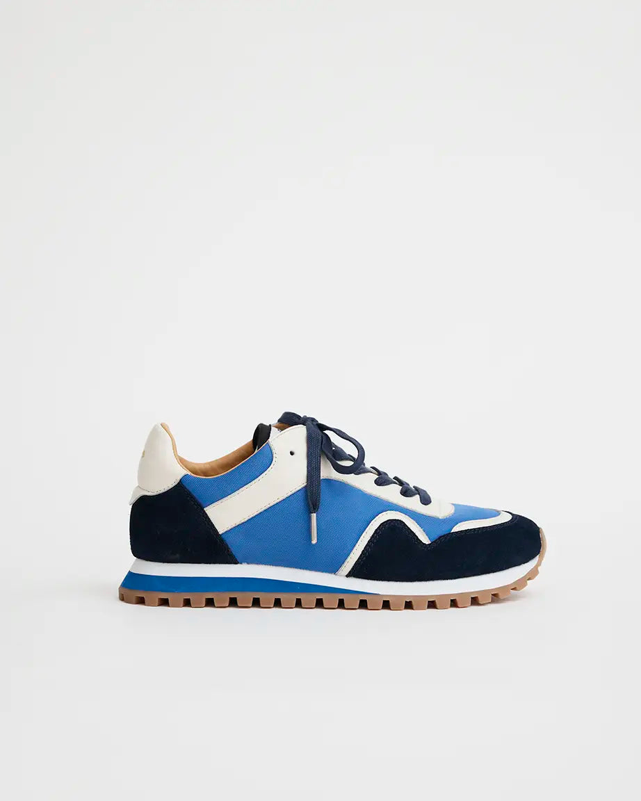 Blue sneaker on white background
