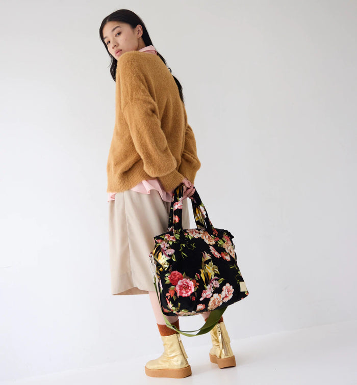 Maximilian Dance Tote in Printed Suede | An Ode to Flowers