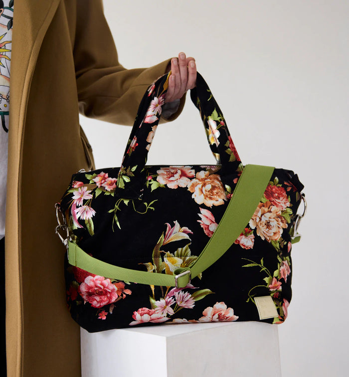Maximilian Dance Tote in Printed Suede | An Ode to Flowers