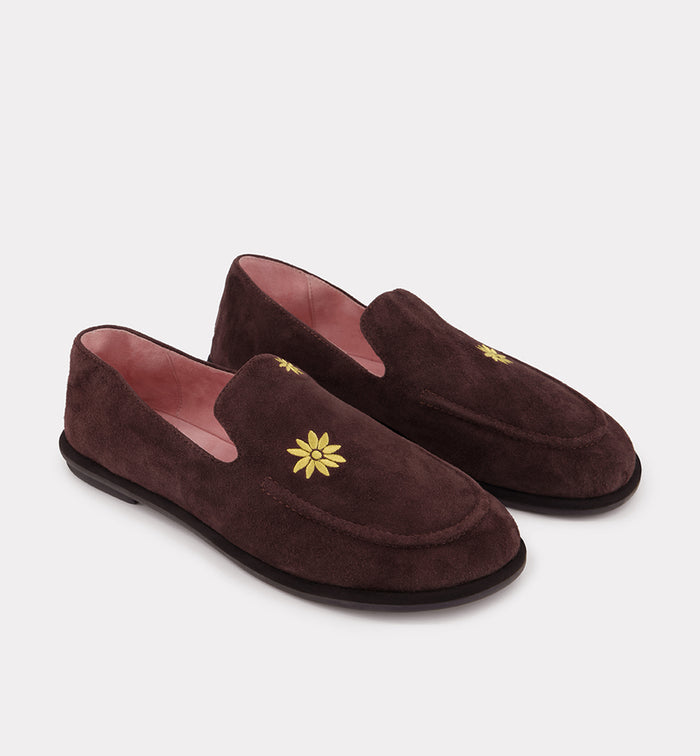 Meriem Hotel Loafer | Cherry Suede