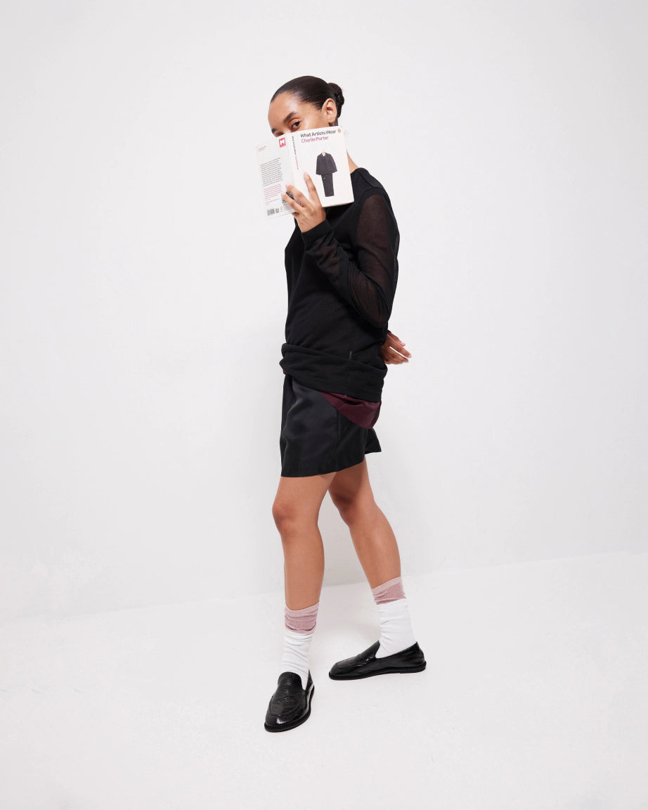 Meriem Hotel Leather Loafer | Black Crush