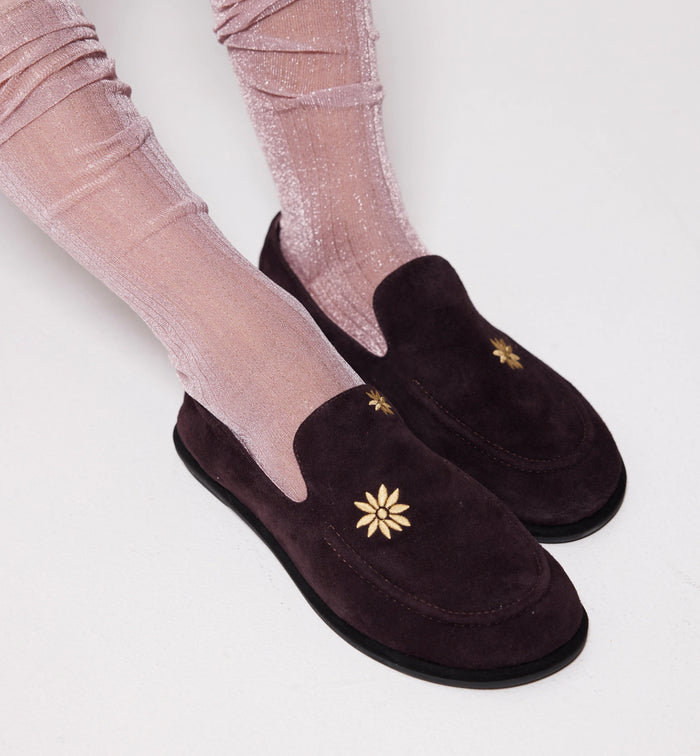 Meriem Hotel Loafer | Cherry Suede