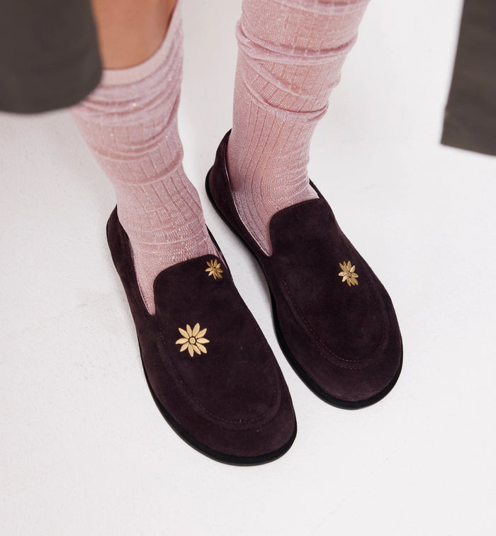 Meriem Hotel Loafer | Cherry Suede