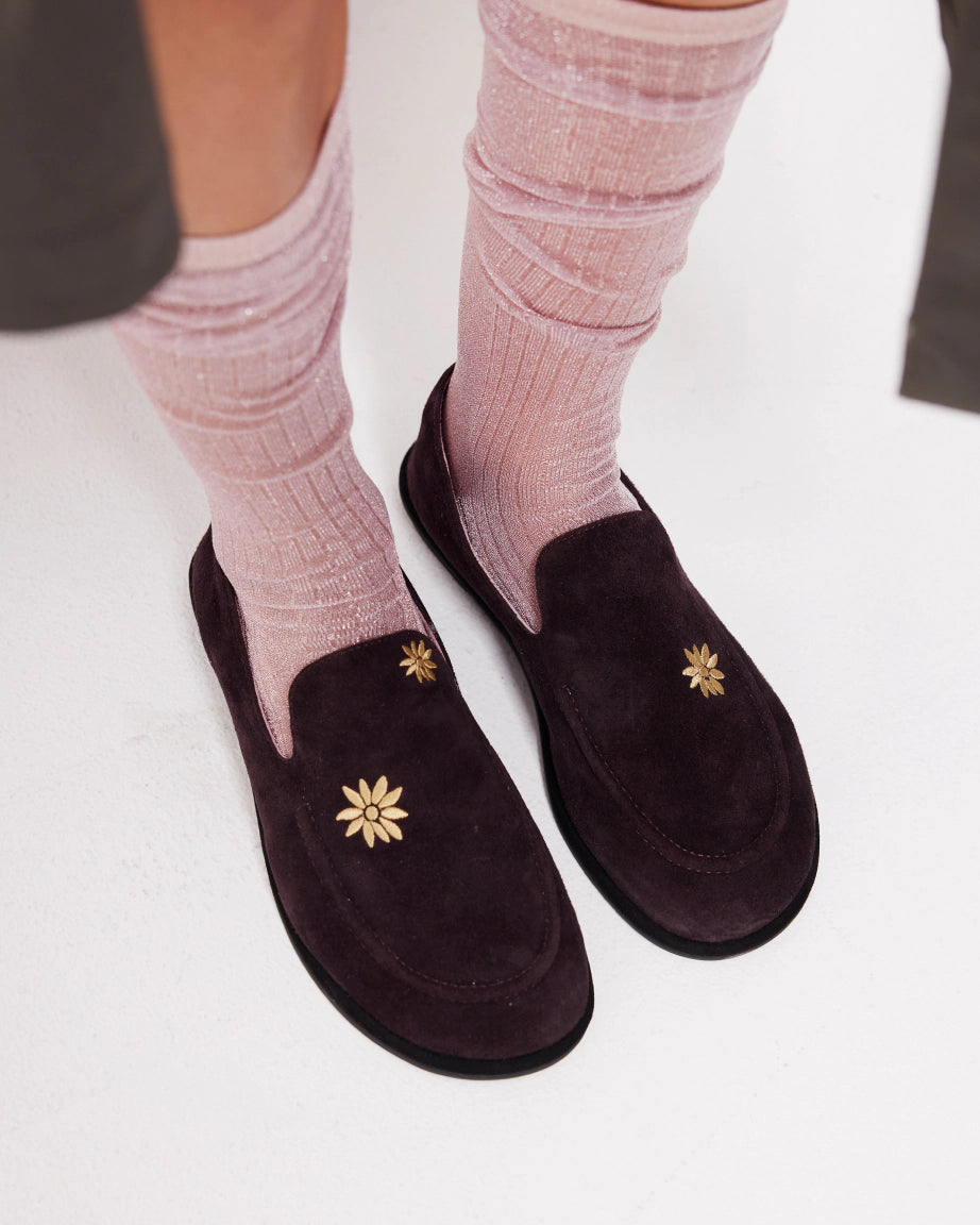 Meriem Hotel Loafer | Cherry Suede