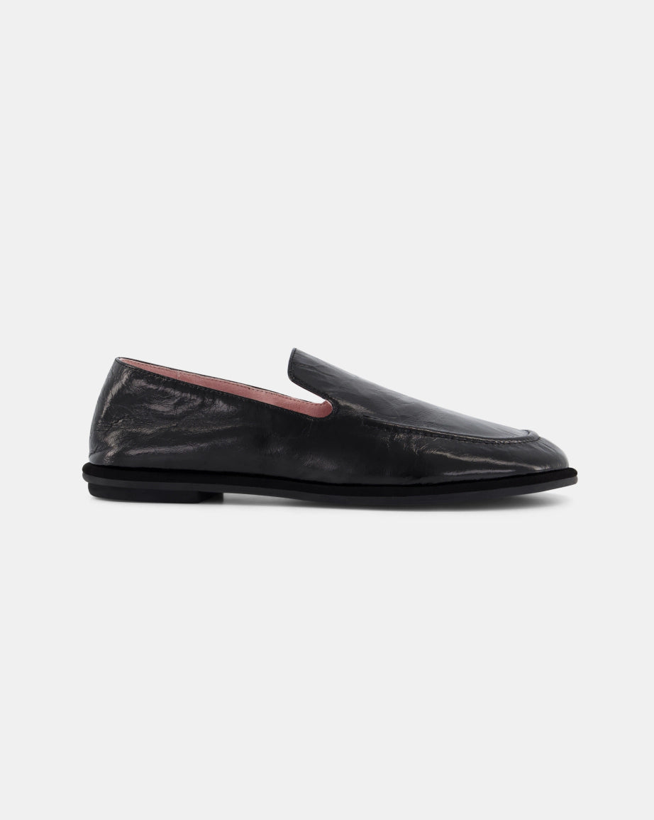 Meriem Hotel Leather Loafer | Black Crush
