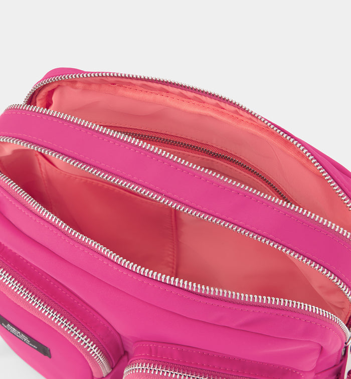 The Messenger Recycled Nylon Pocket Bag | Crimson