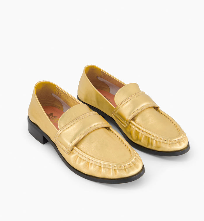Miro Leather Loafer | Gold