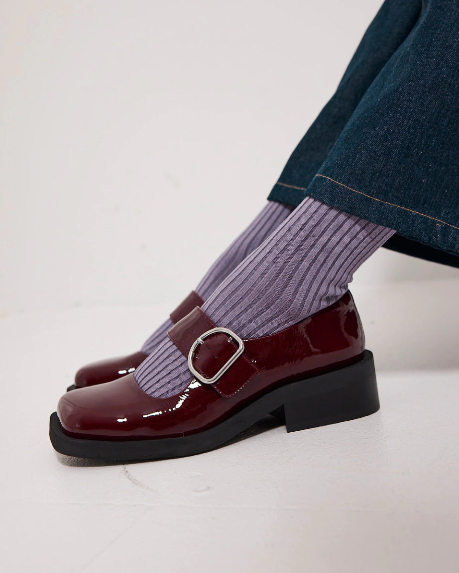 Chusette Seamless Mercerized Cotton Socks | Deep Lilac