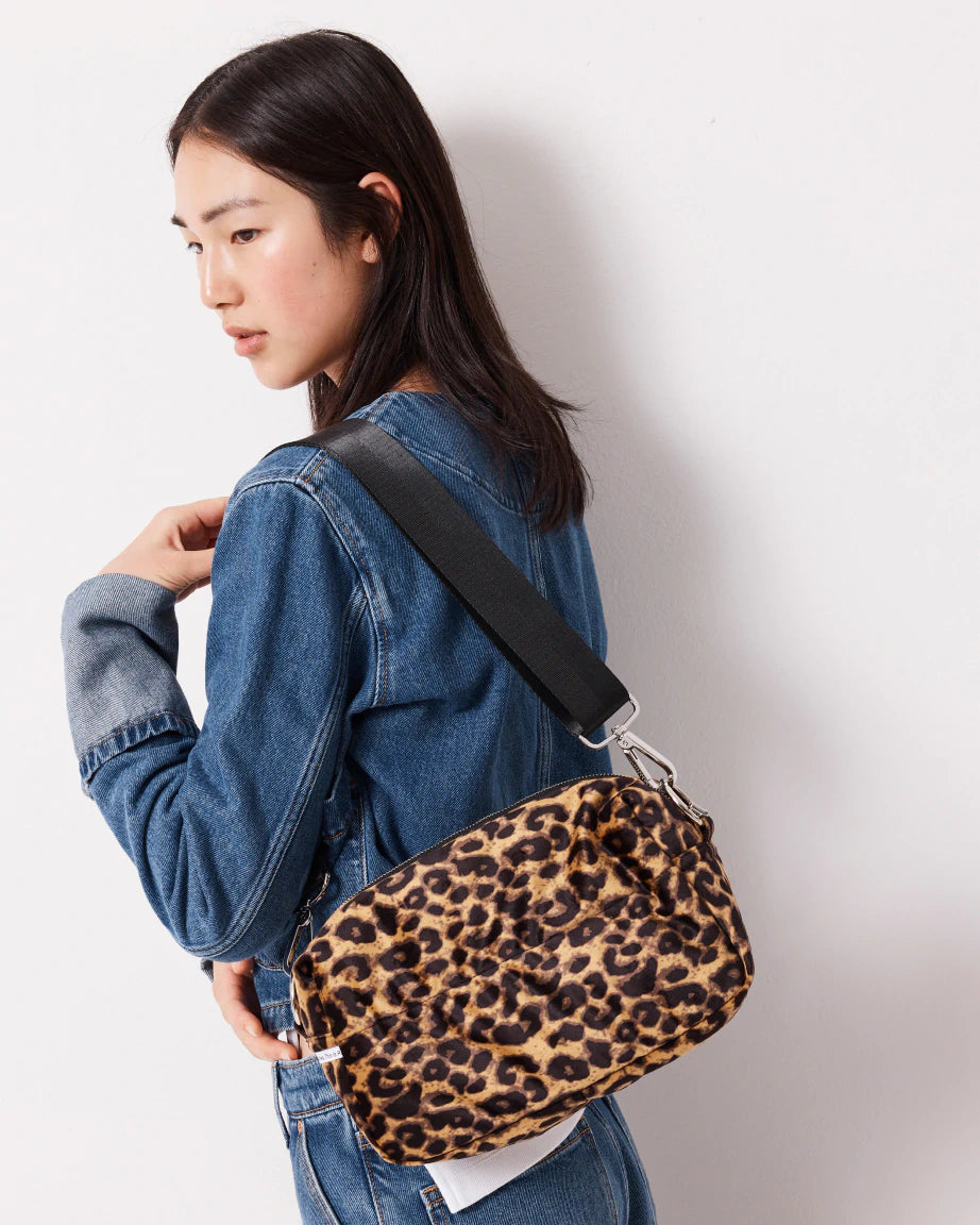 North Star Clutch | Leopard Velvet