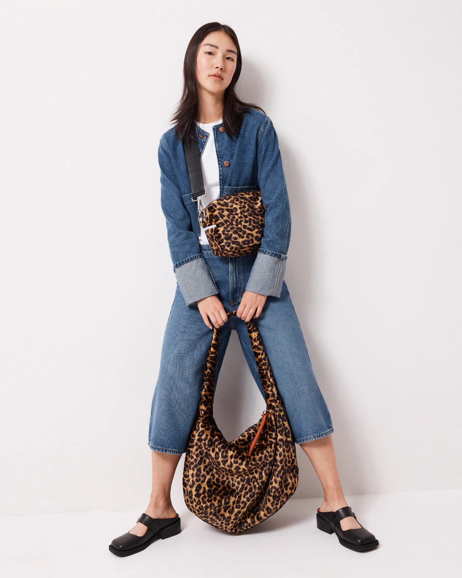 North Star Clutch | Leopard Velvet