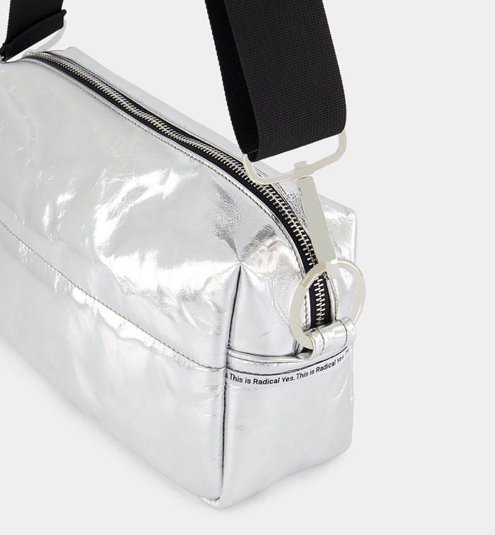 North Star Leather Clutch | Silver Crush