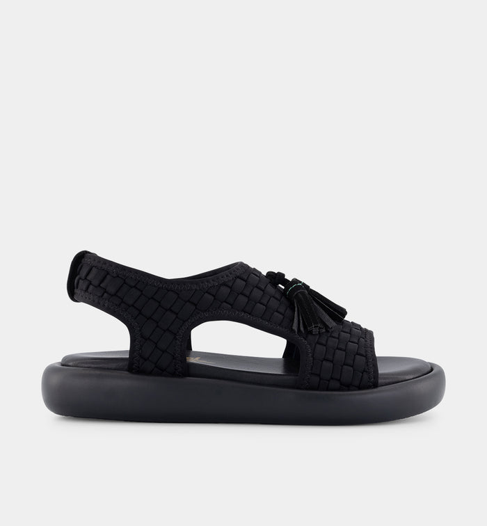 On Purpose Neoprene Woven Sandal | Black