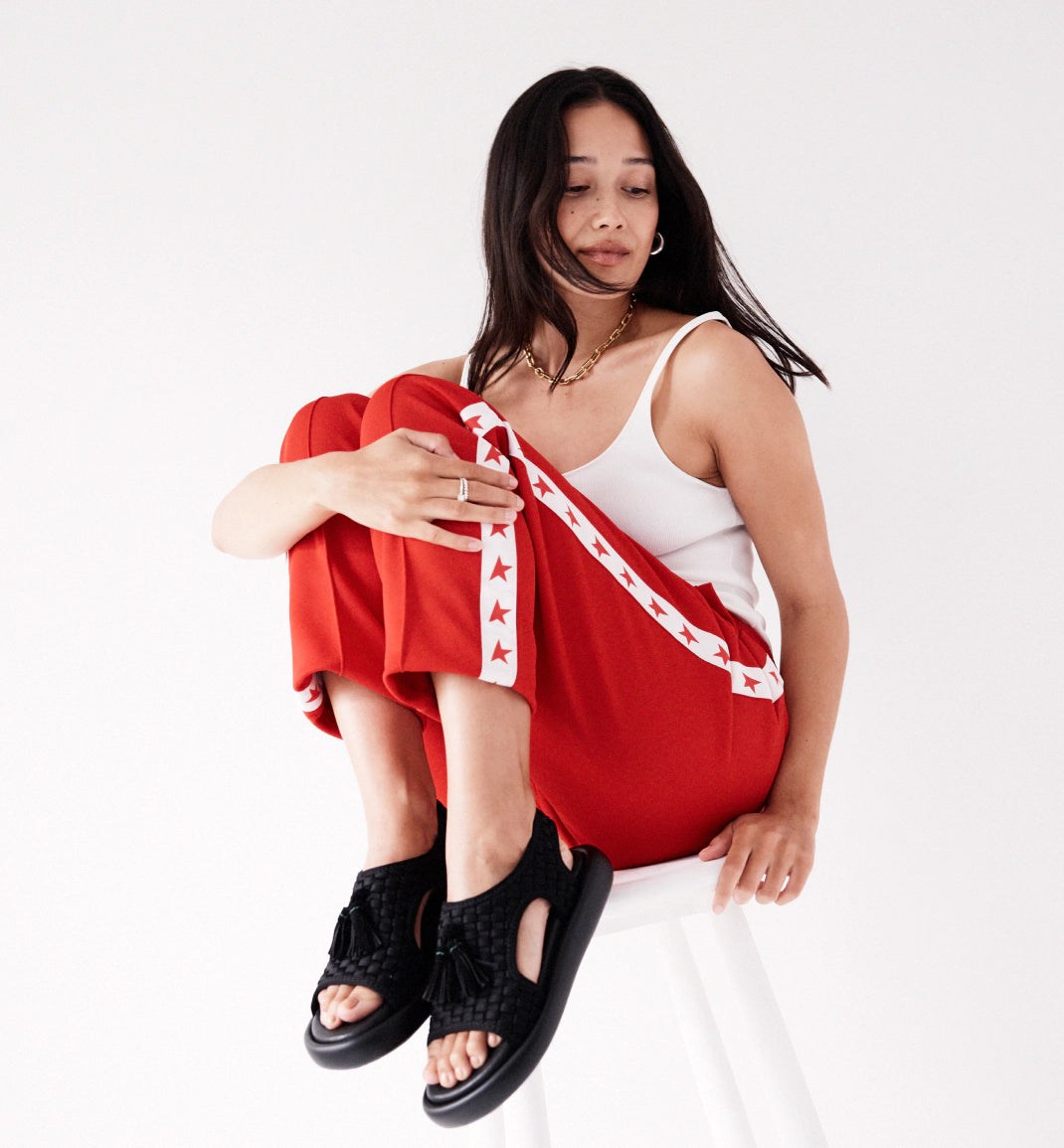 On Purpose Neoprene Woven Sandal | Black