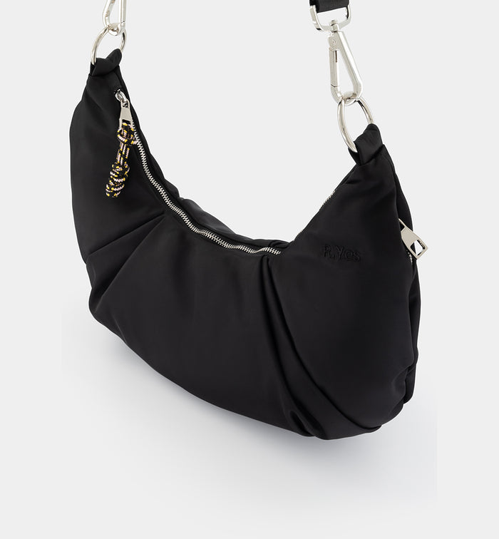 Only Lovers Large Nylon Sling Bag | Black