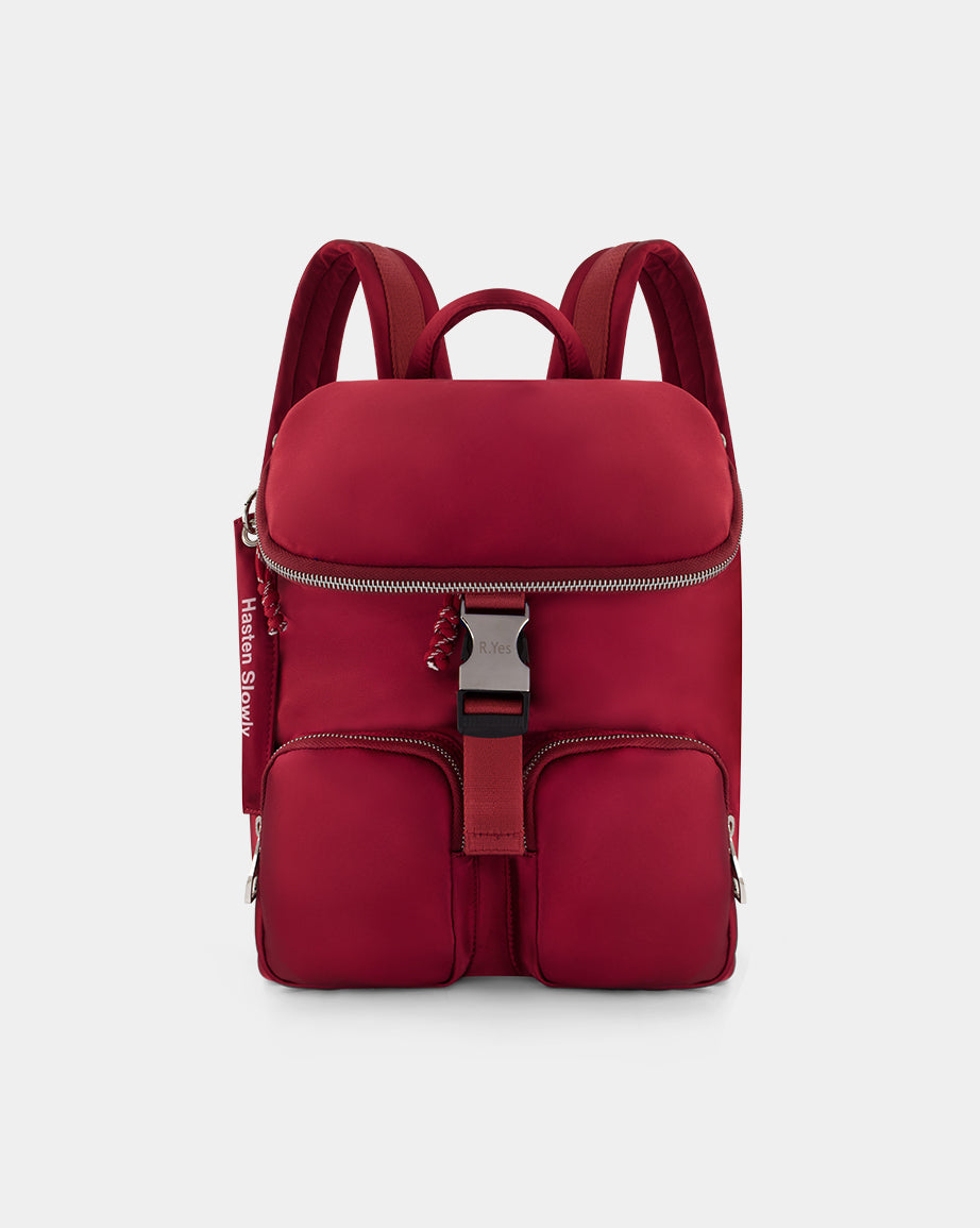 Pack the Stars Recycled Nylon Backpack | Cherry