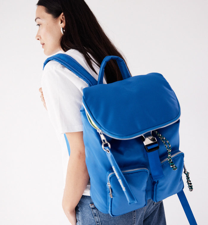 Pack the Stars Recycled Nylon Backpack | Retro Blue