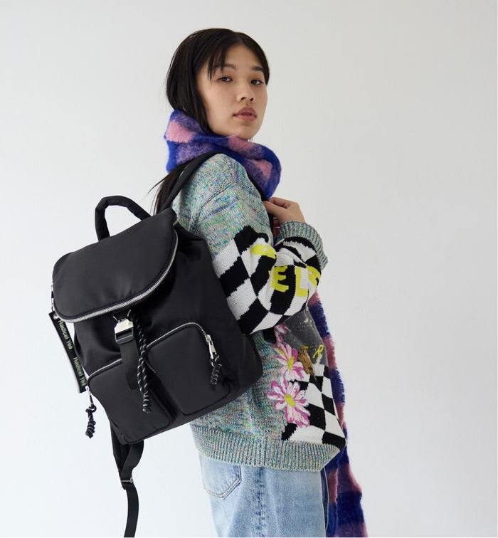 Pack the Stars Recycled Nylon Backpack | Black