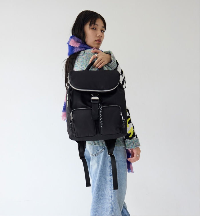 Pack the Stars Recycled Nylon Backpack | Black