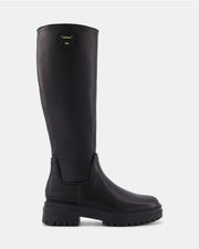 Patience Leather Zip Up Tall Boot | Black
