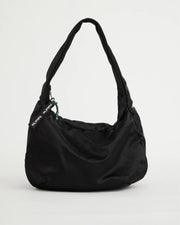 Rainbow Tote | Black Sporty Satin