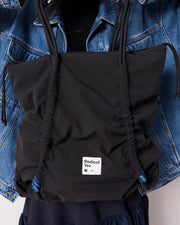 Reframe Ruched Recycled Nylon Tote | Black