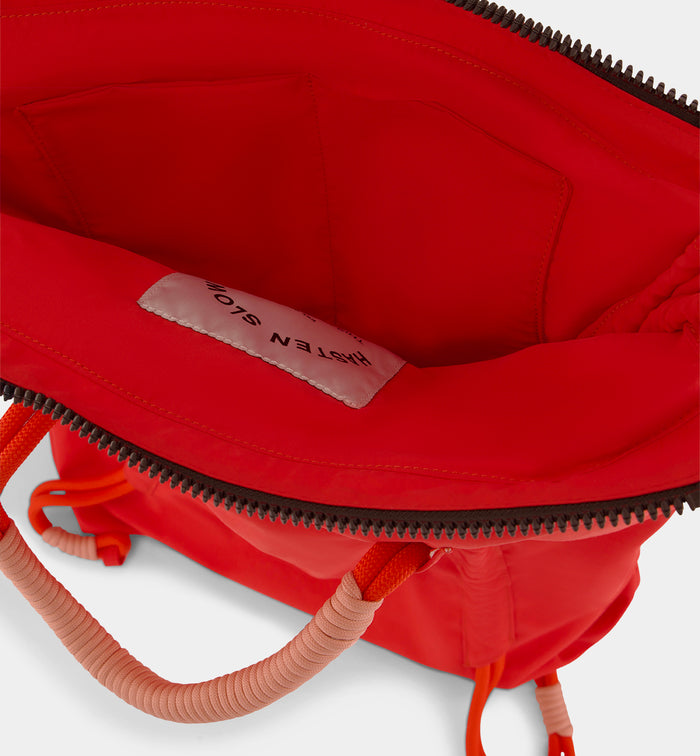 Reframe Ruched Recycled Nylon Tote | Red