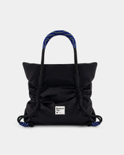 Reframe Ruched Recycled Nylon Tote | Black