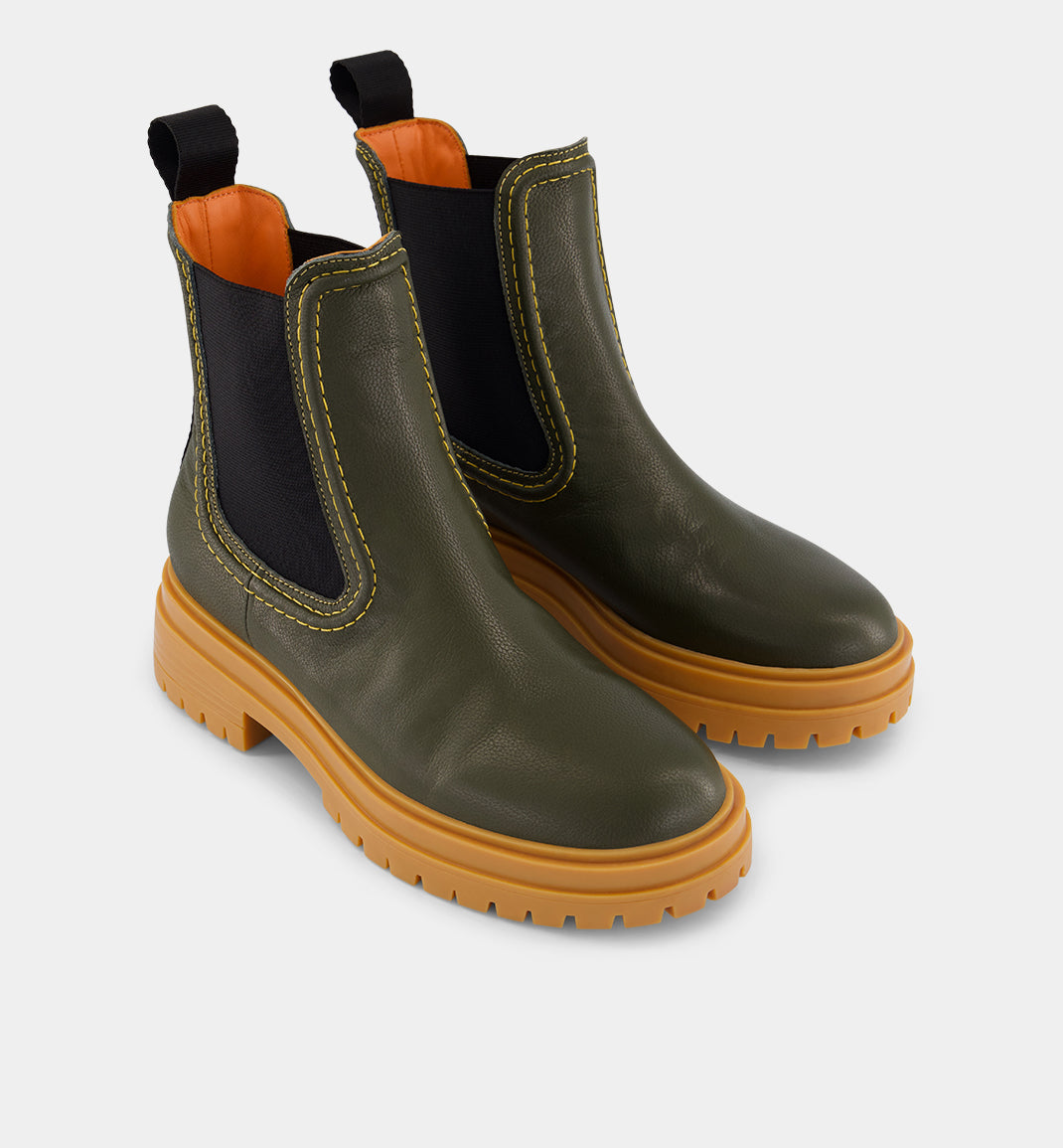 Reni Leather Chelsea Boots with Overstitch Detail | Pickle