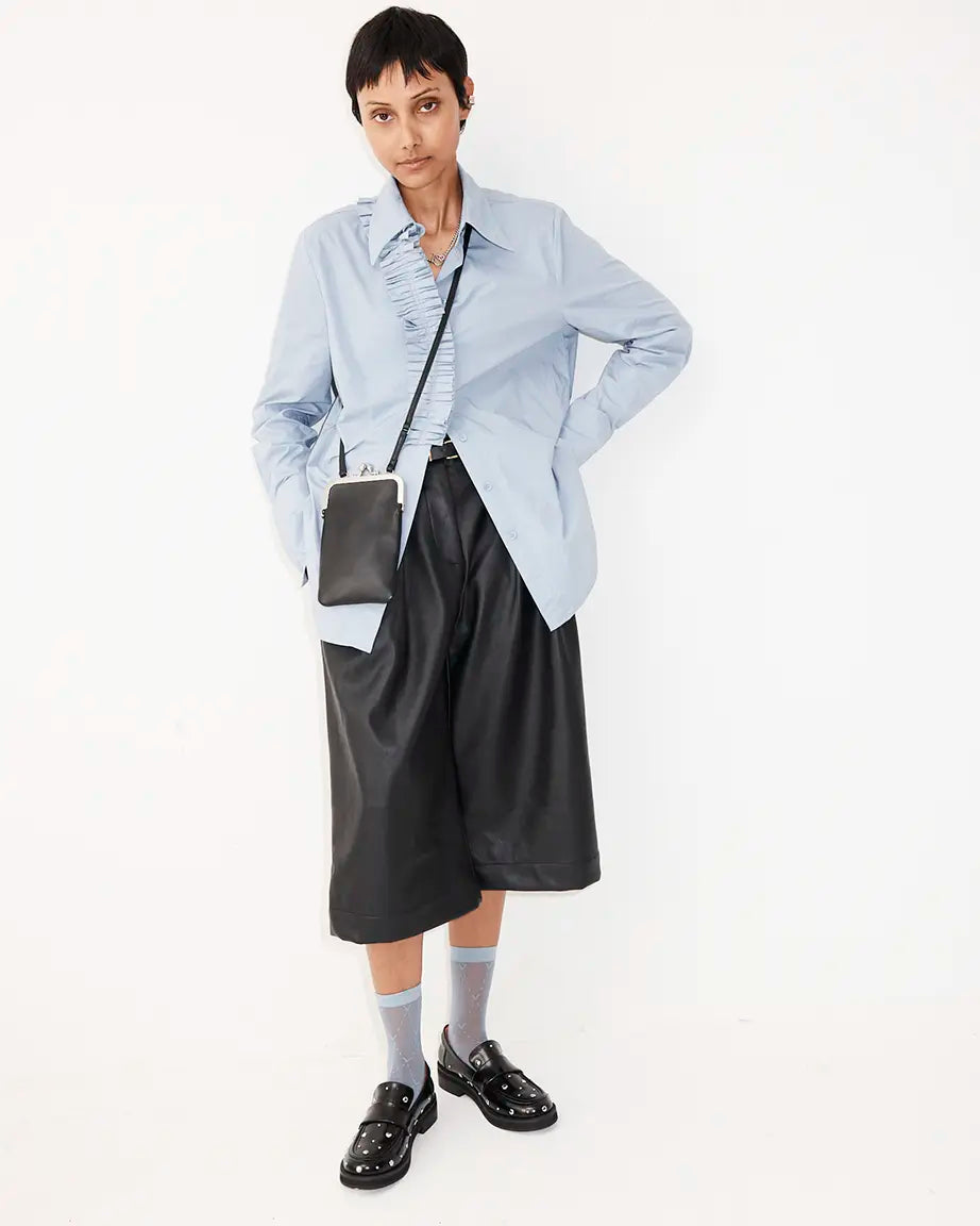 Lady Kiss Clutch | Black Leather