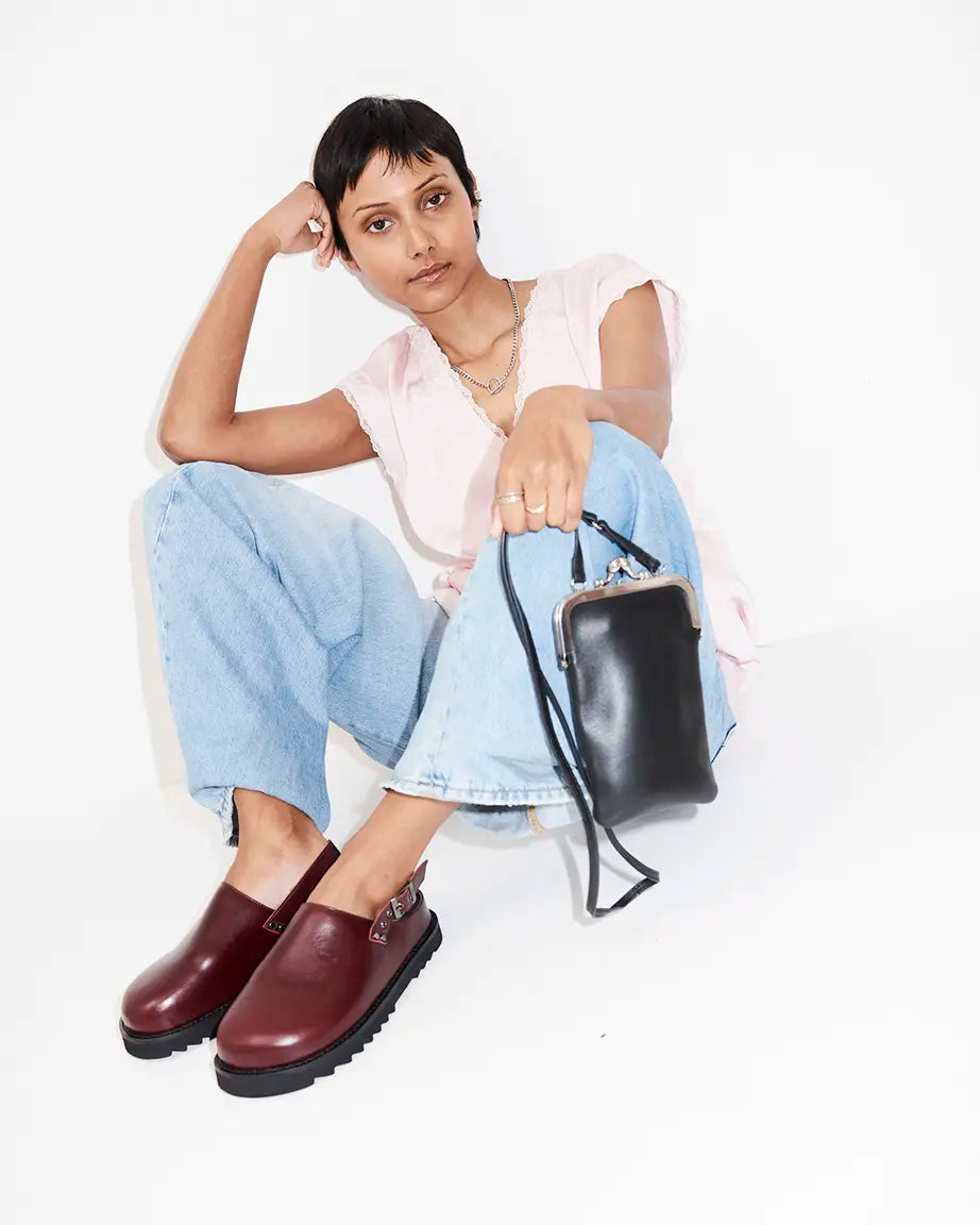 The Sartorialist Buckle Clog | Burnished Plum