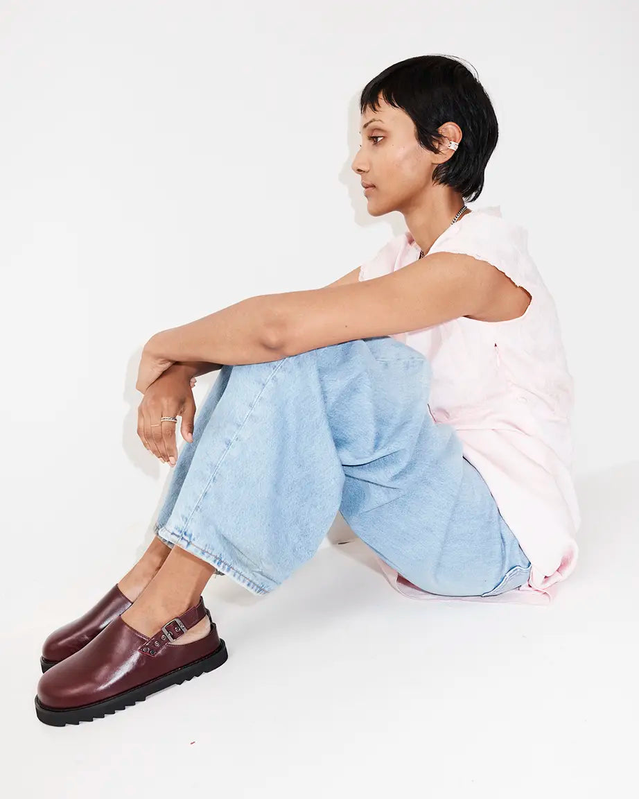The Sartorialist Buckle Clog | Burnished Plum