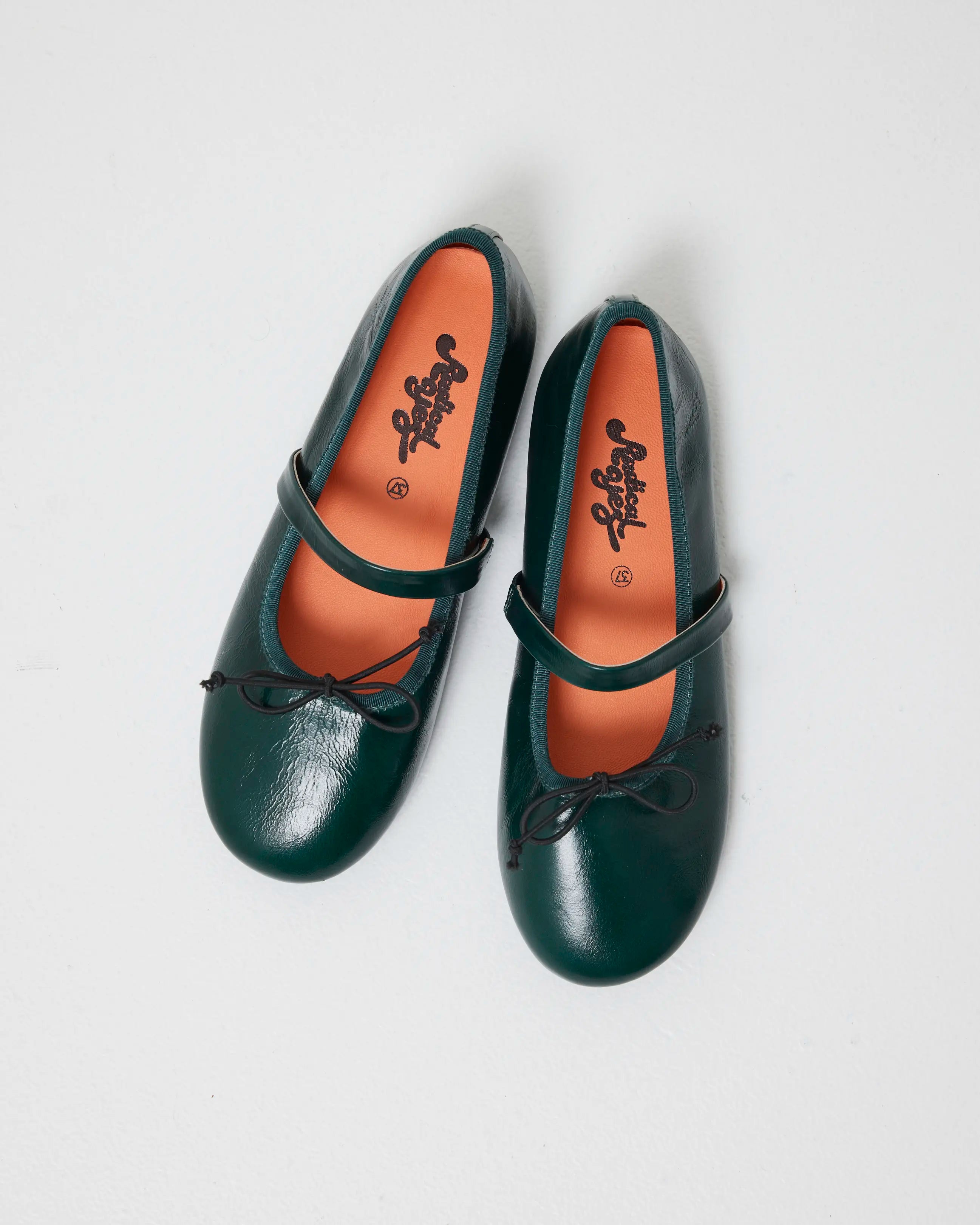 Blessed 2.0 Leather Ballet Flat | Jade Green