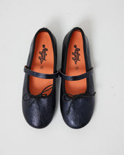 Blessed 2.0 Leather Ballet Flat | Navy Metallic