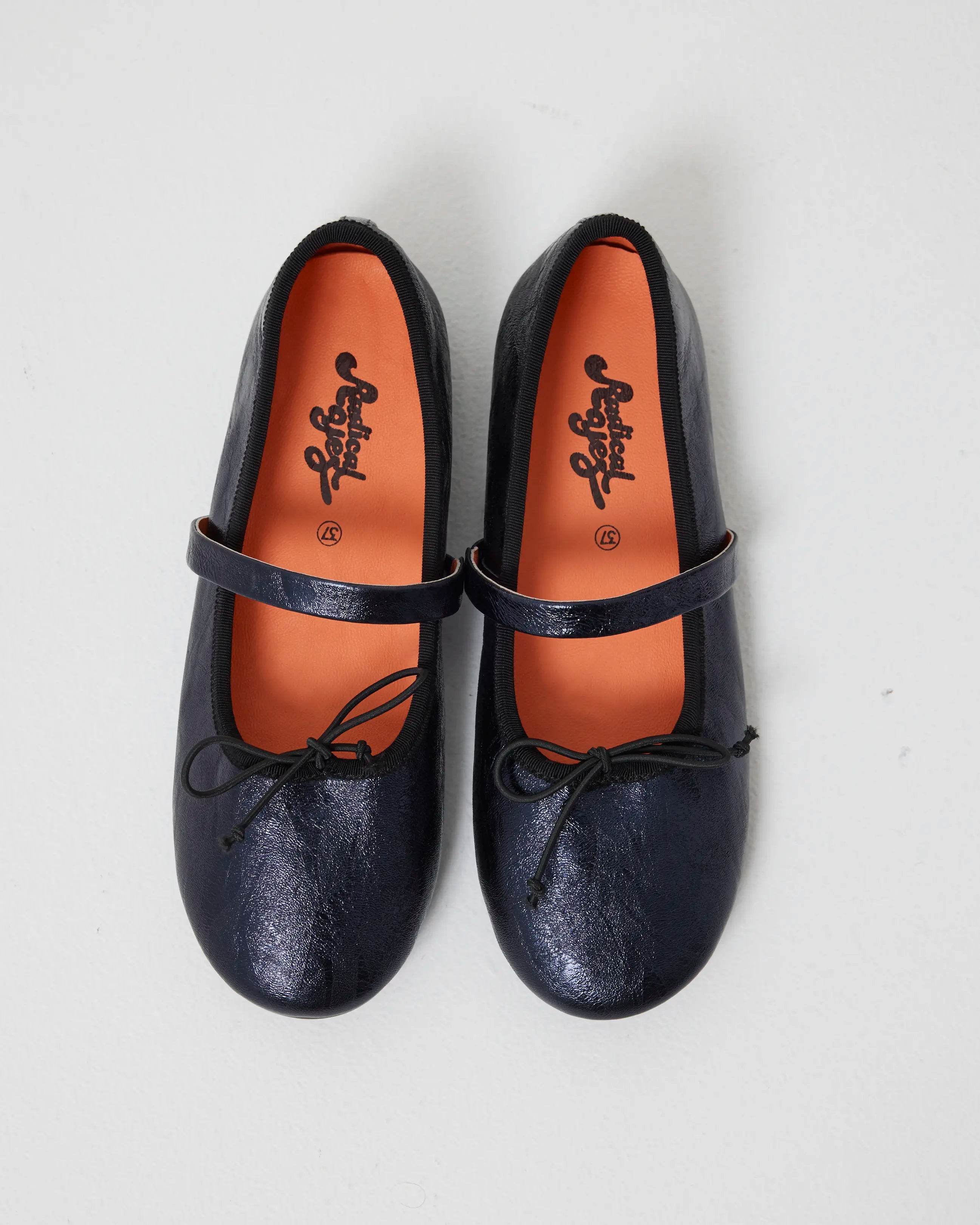 Blessed 2.0 Leather Ballet Flat | Navy Metallic