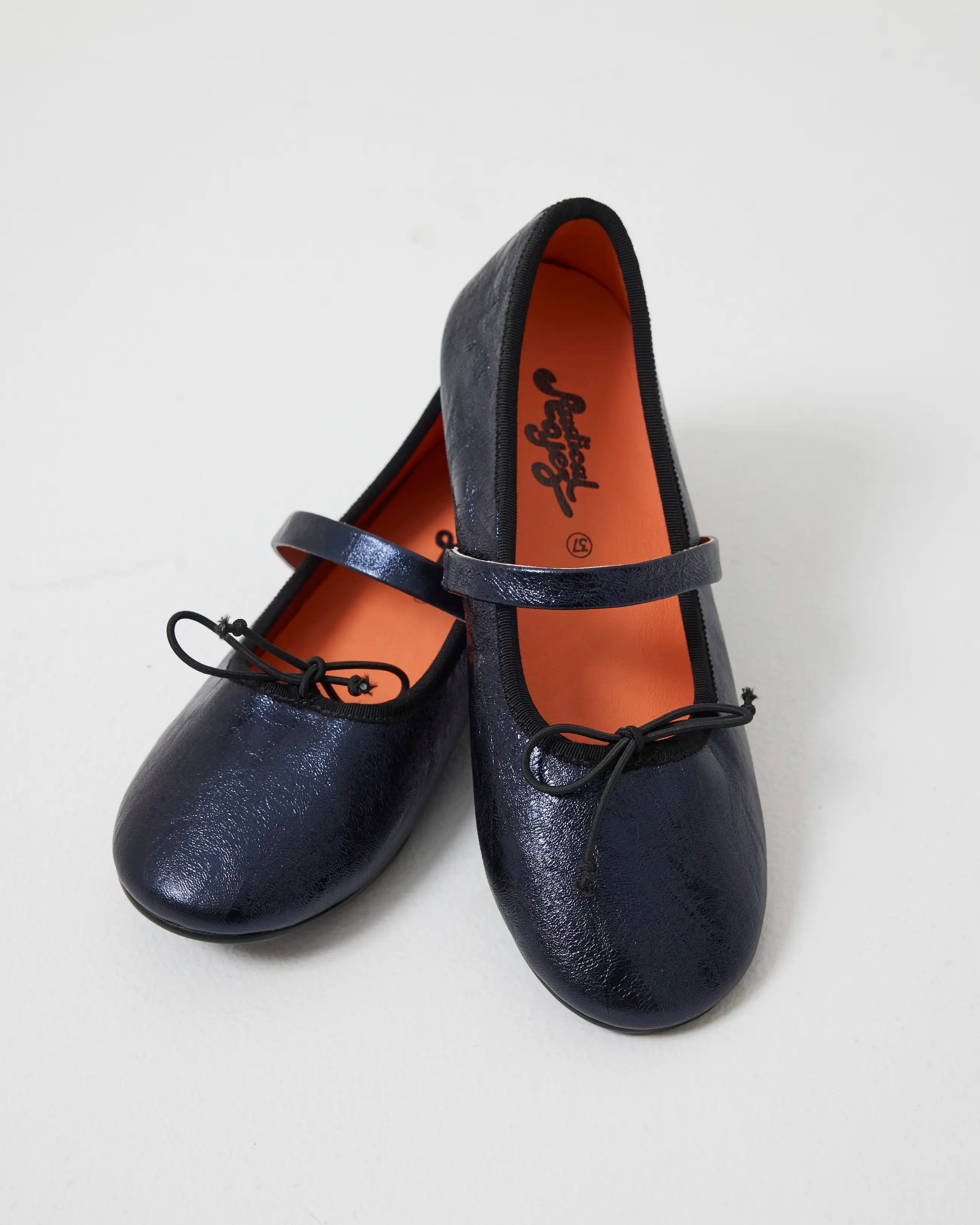 Blessed 2.0 Leather Ballet Flat | Navy Metallic
