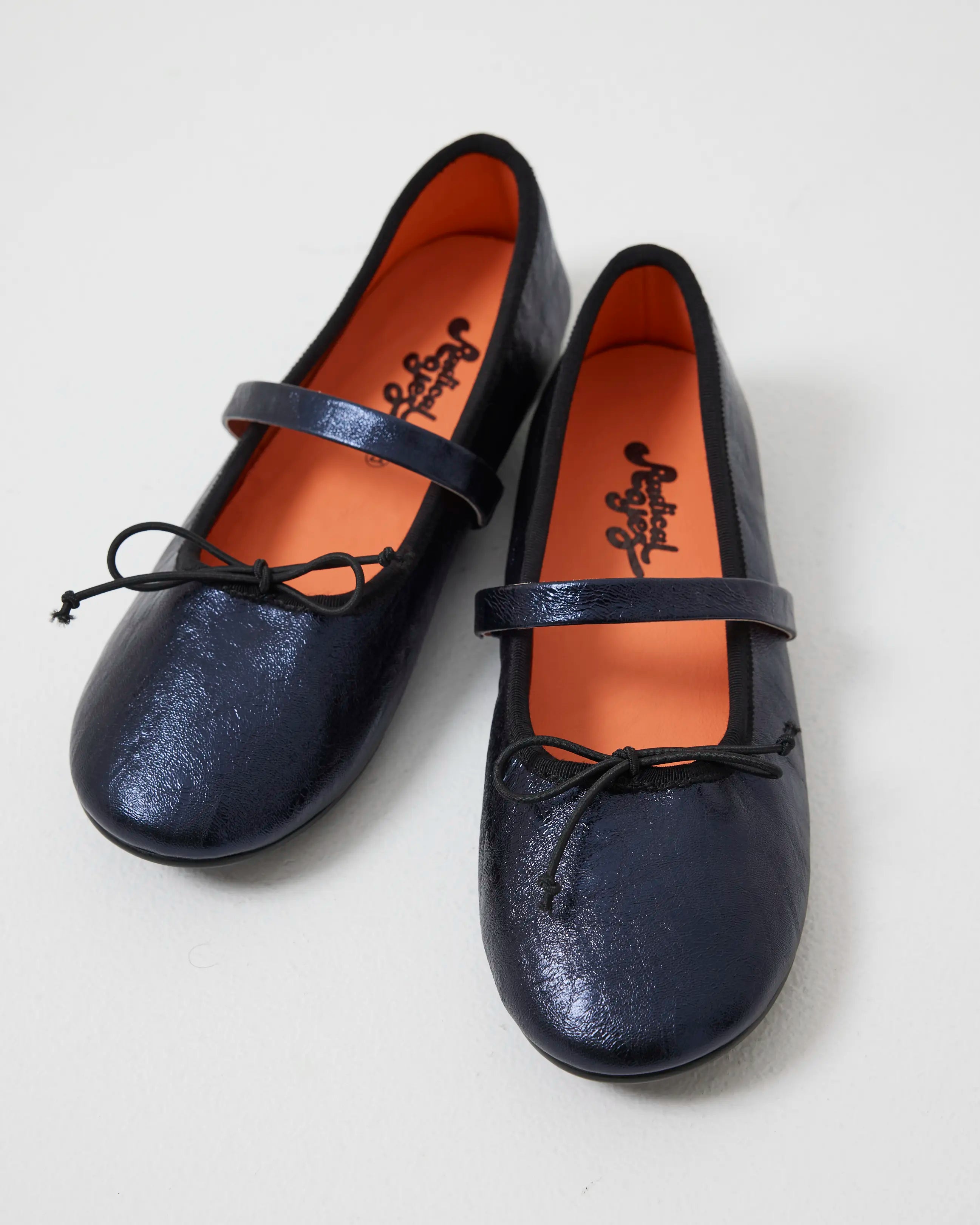 Blessed 2.0 Leather Ballet Flat | Navy Metallic
