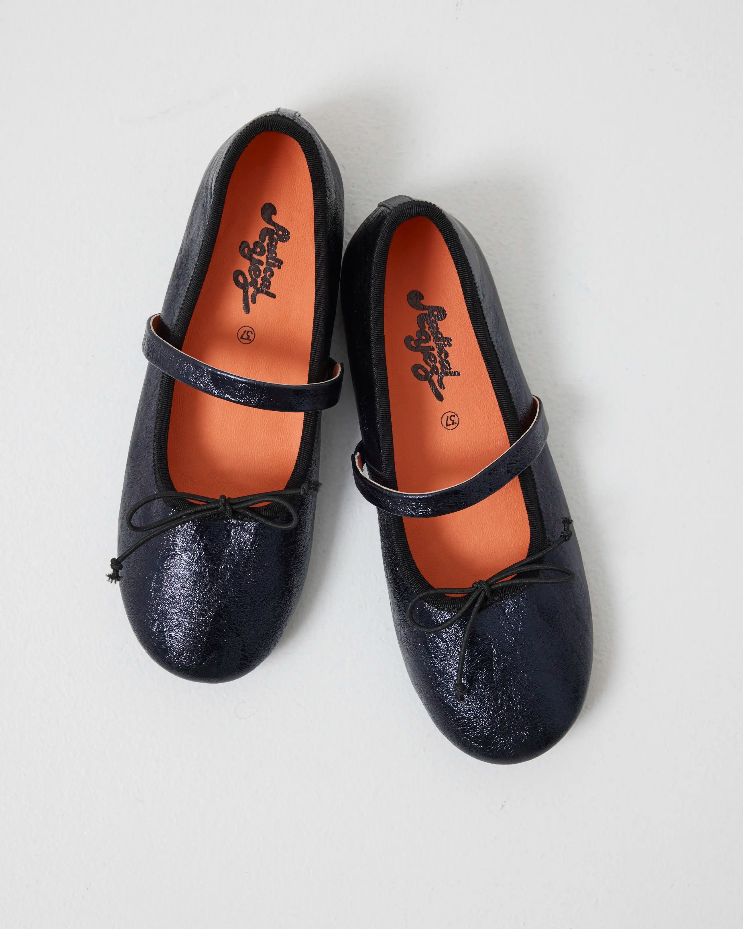 Blessed 2.0 Leather Ballet Flat | Navy Metallic