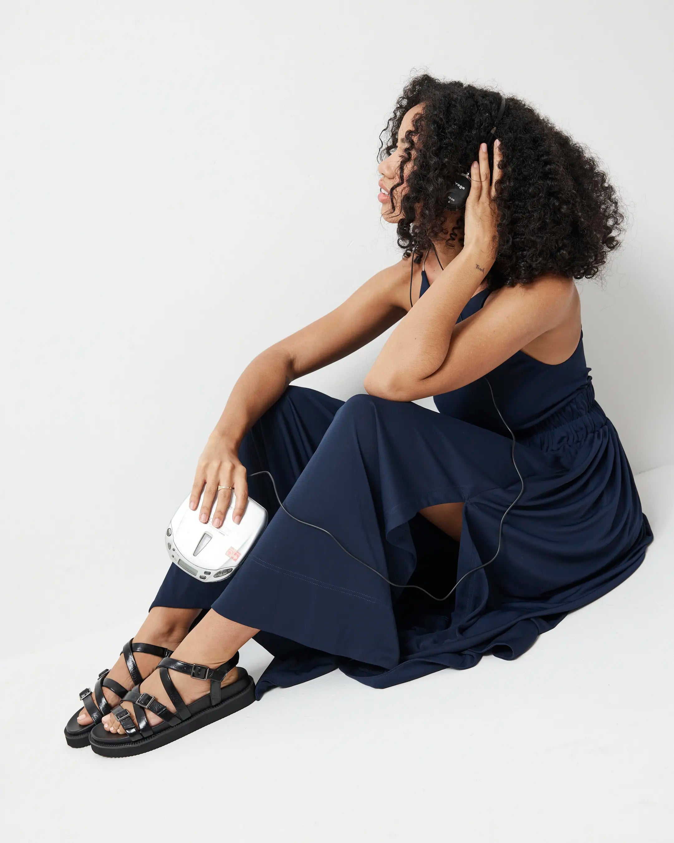 Sophia Strappy Sandal | Black Crush