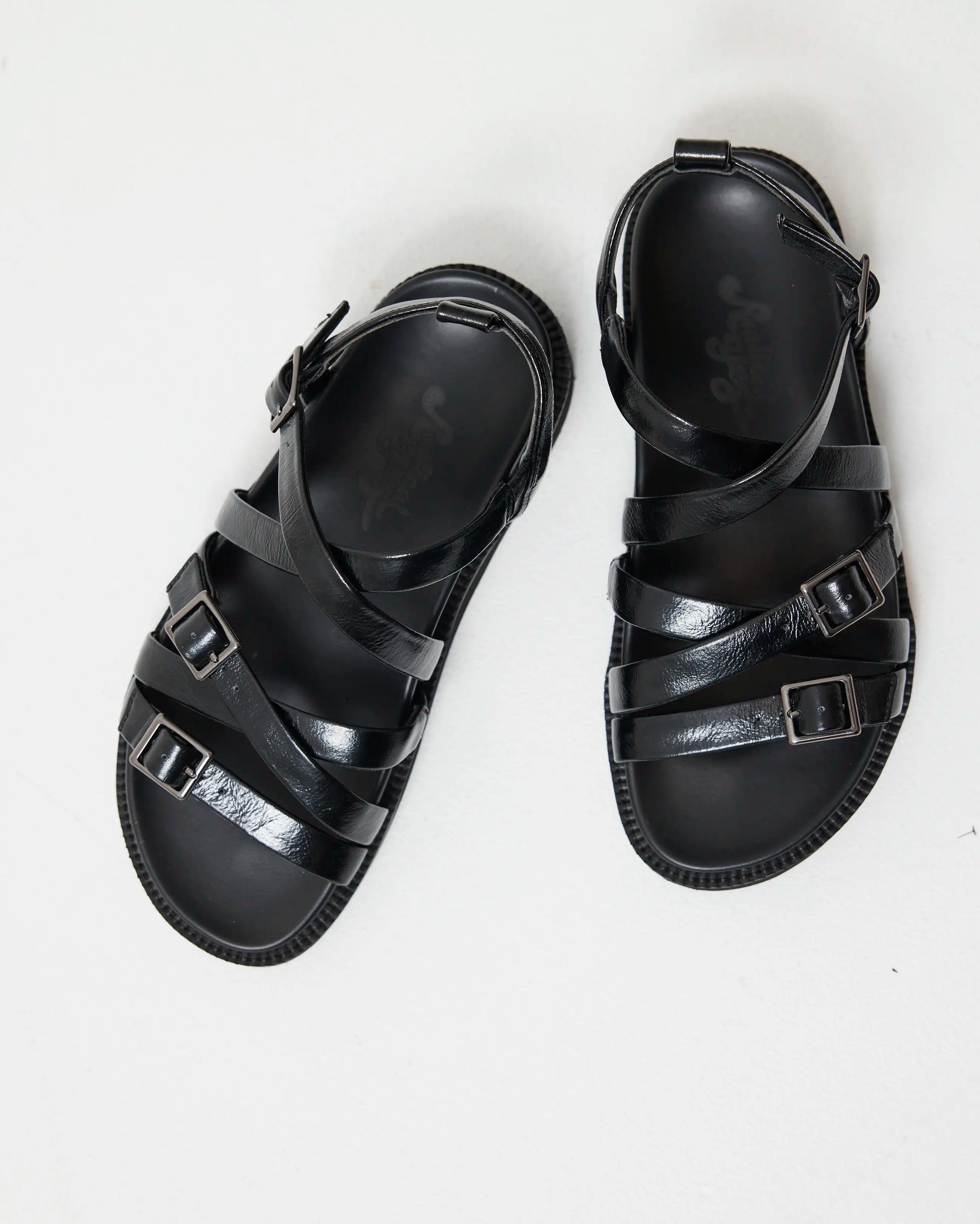 Sophia Strappy Sandal | Black Crush