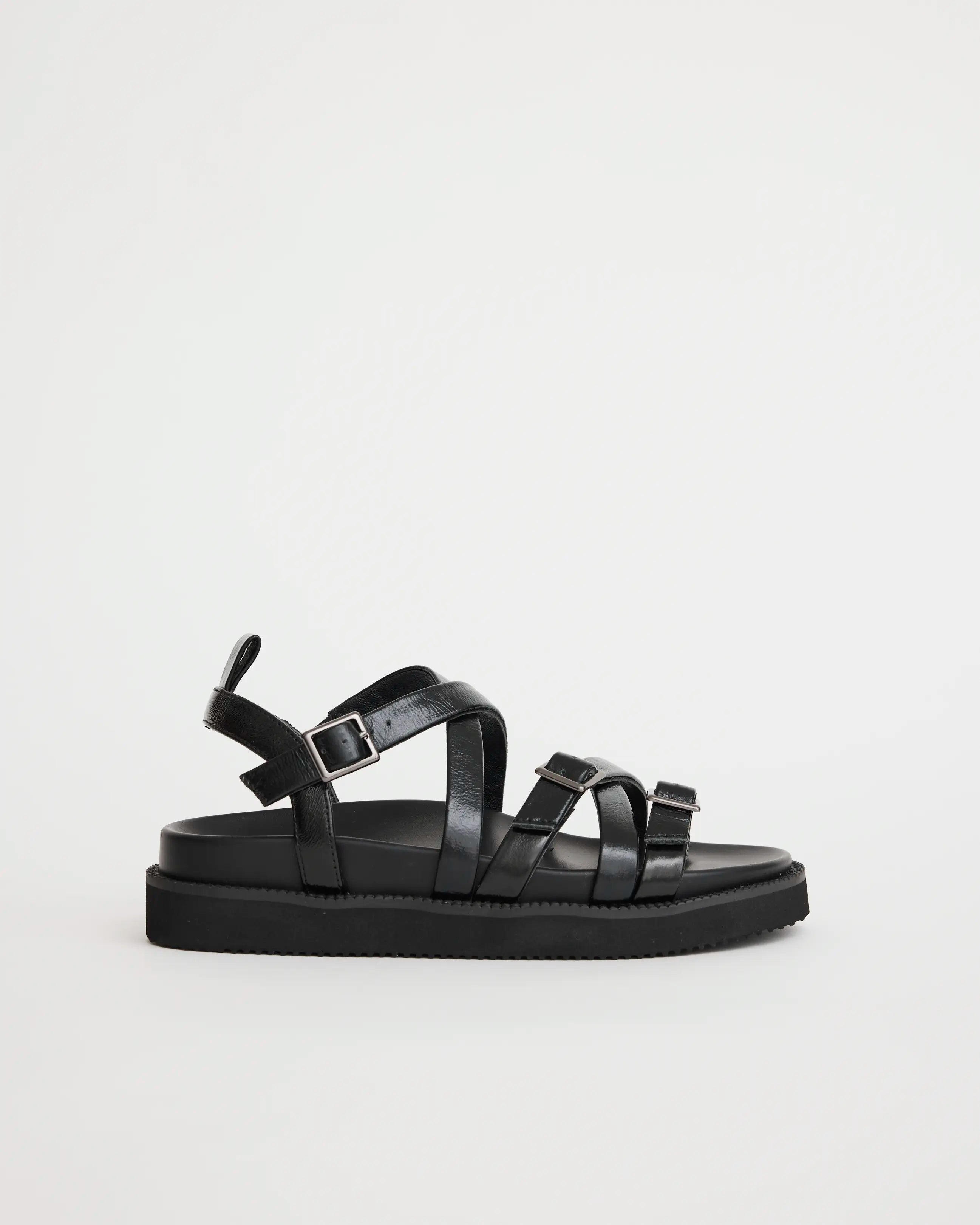 Sophia Strappy Sandal | Black Crush