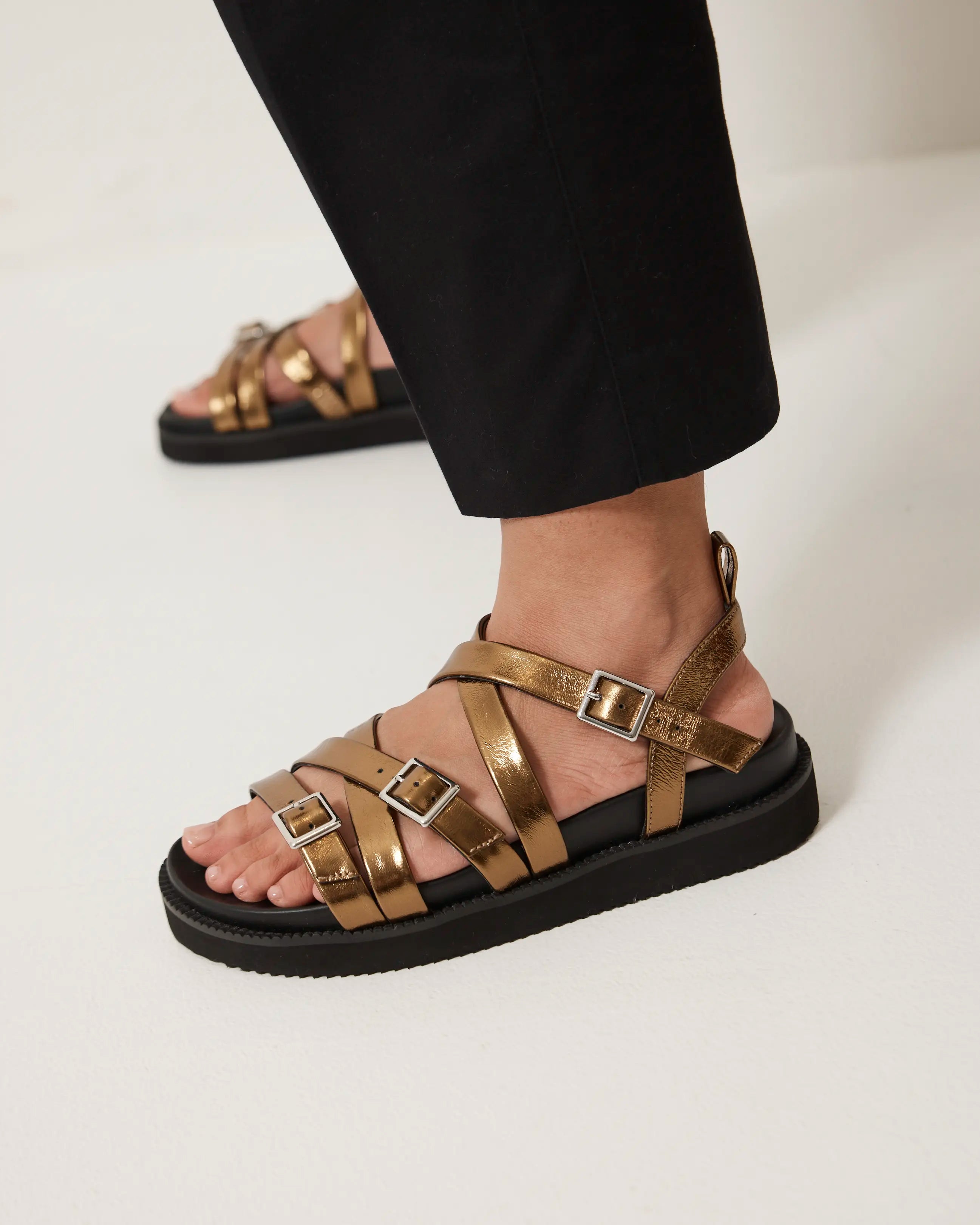 Sophia Strappy Sandal | Bronze Crush