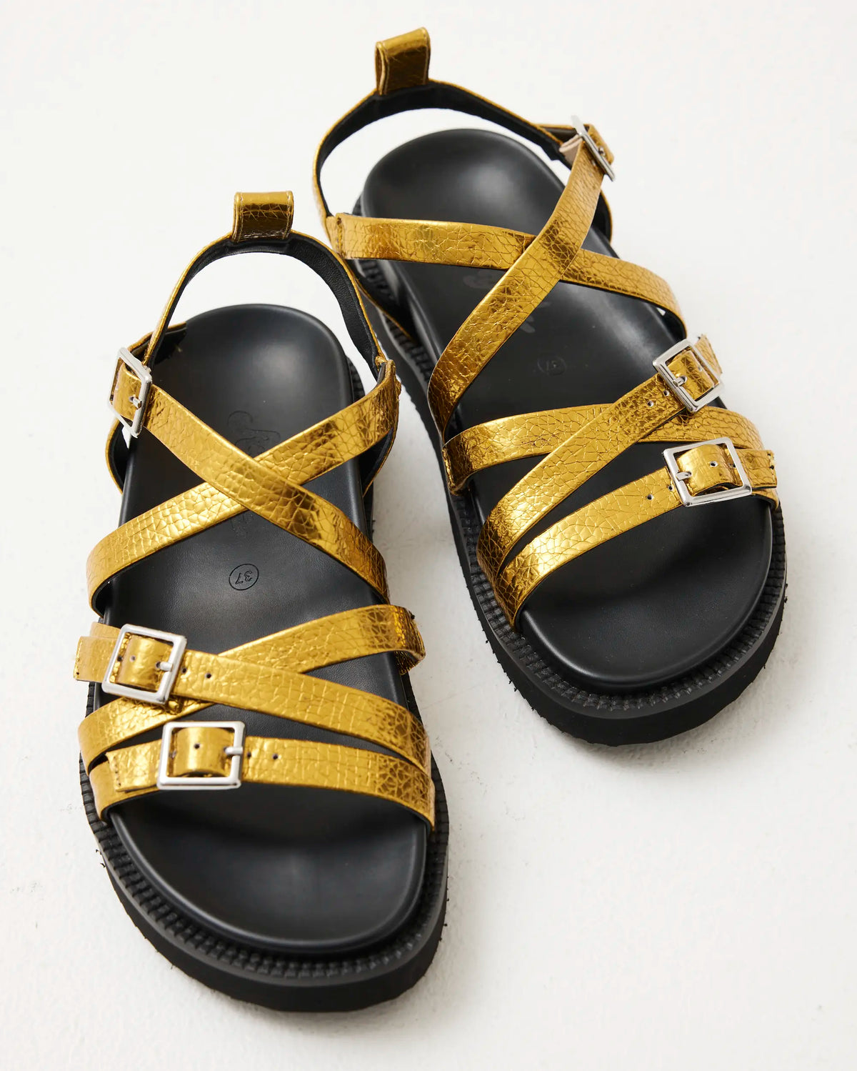 Sophia Strappy Sandal | Fourth Floor Gold