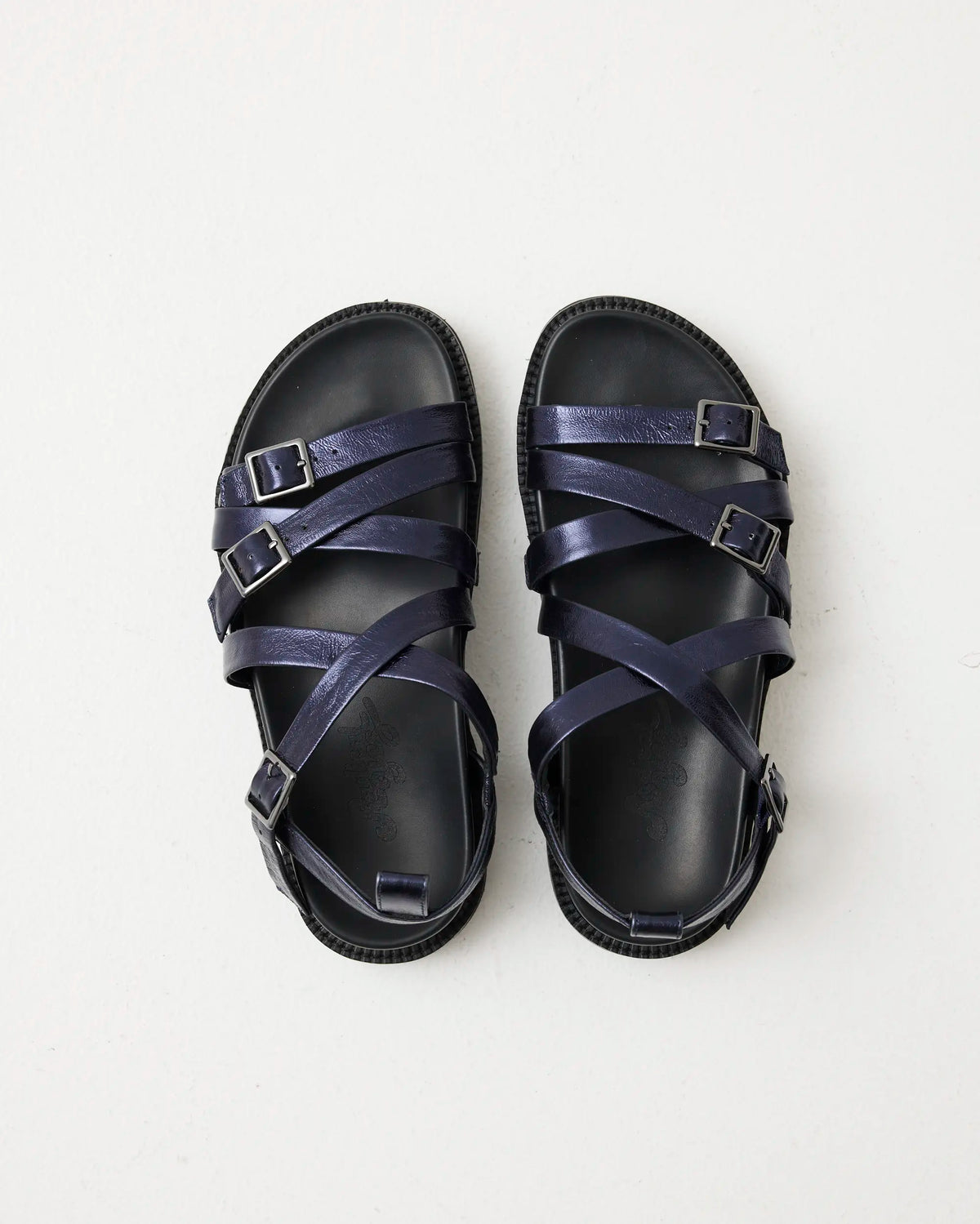 Sophia Strappy Sandal | Navy Metallic