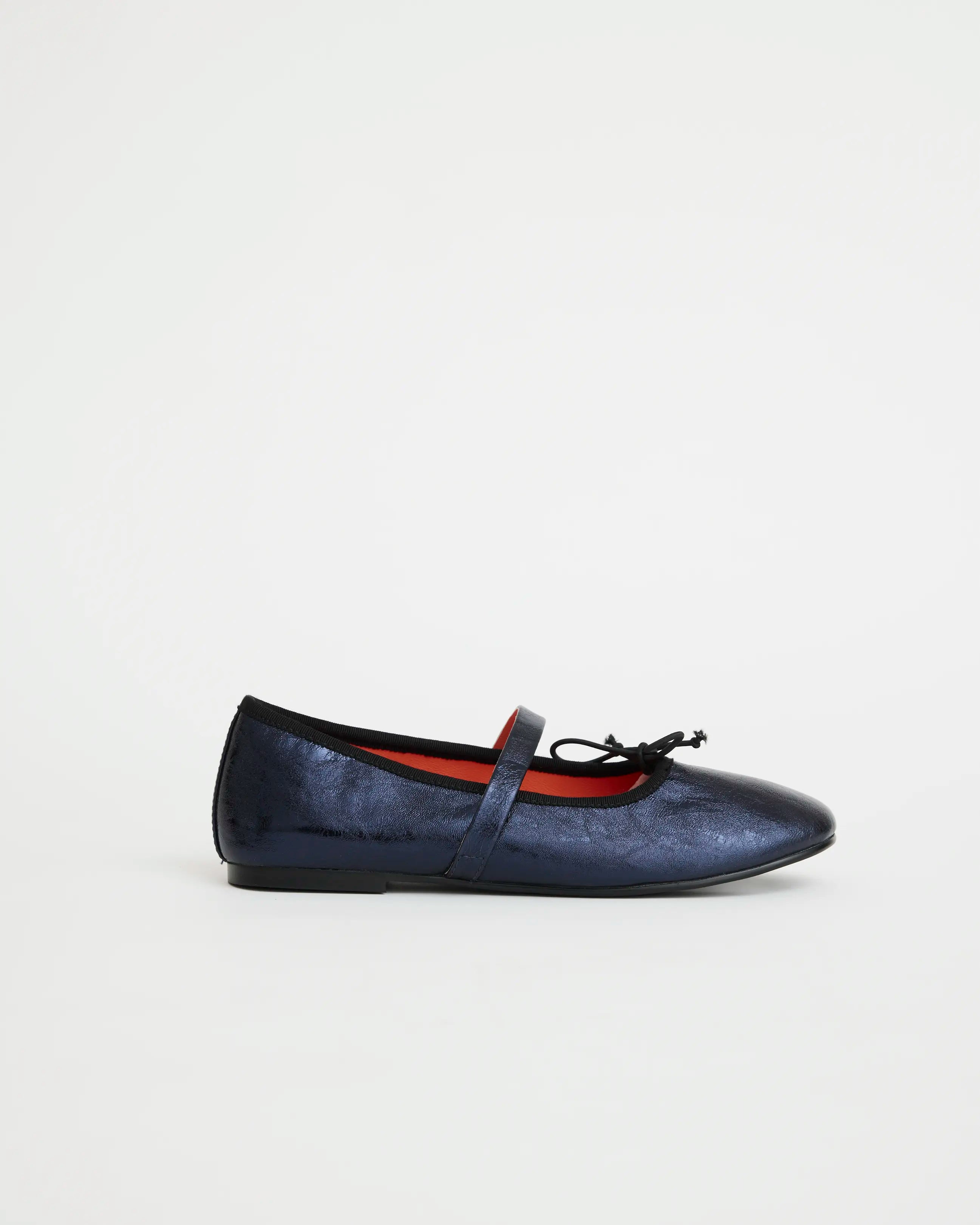 Blessed 2.0 Leather Ballet Flat | Navy Metallic