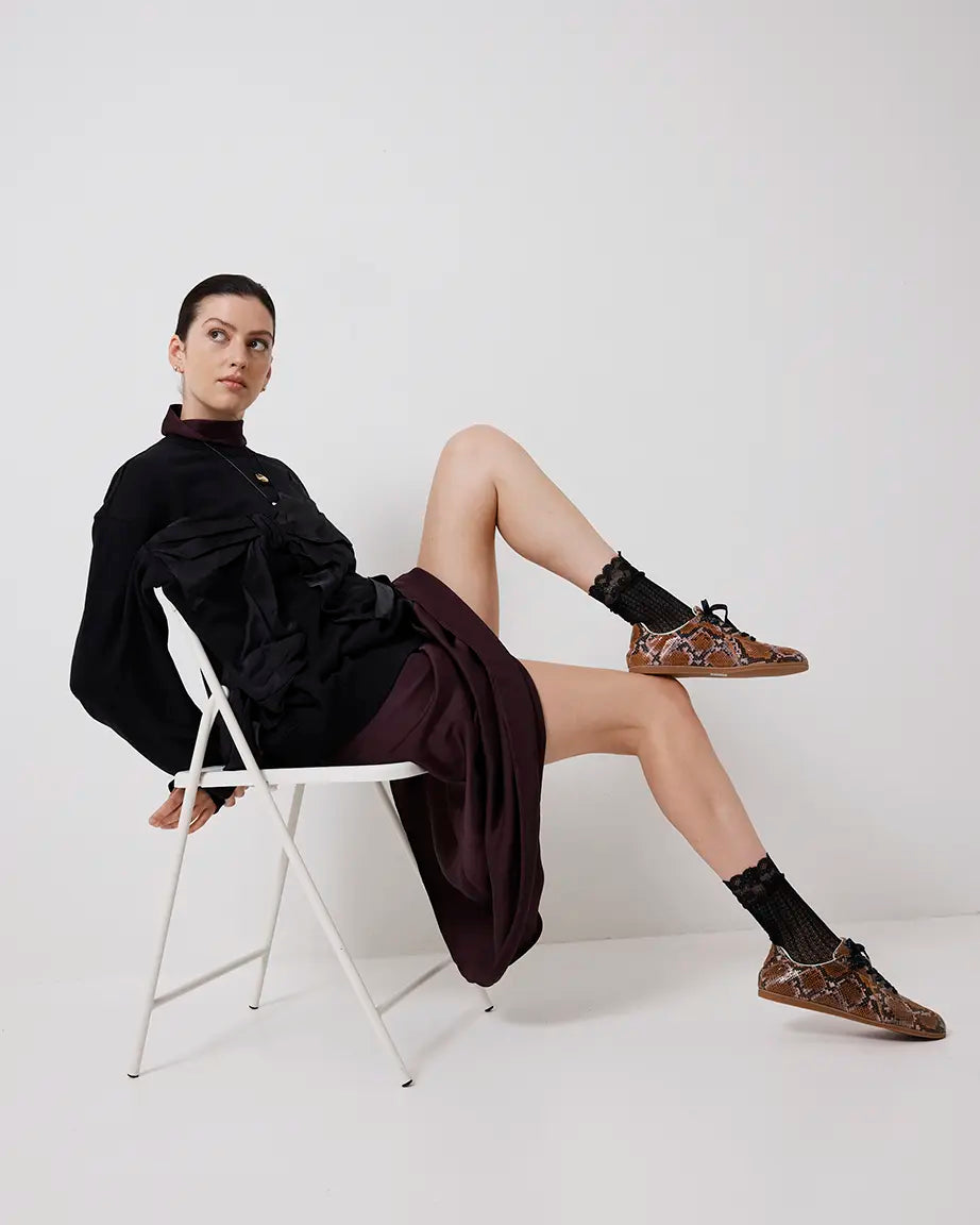 Sun Street Sneaker | Caramel Snake