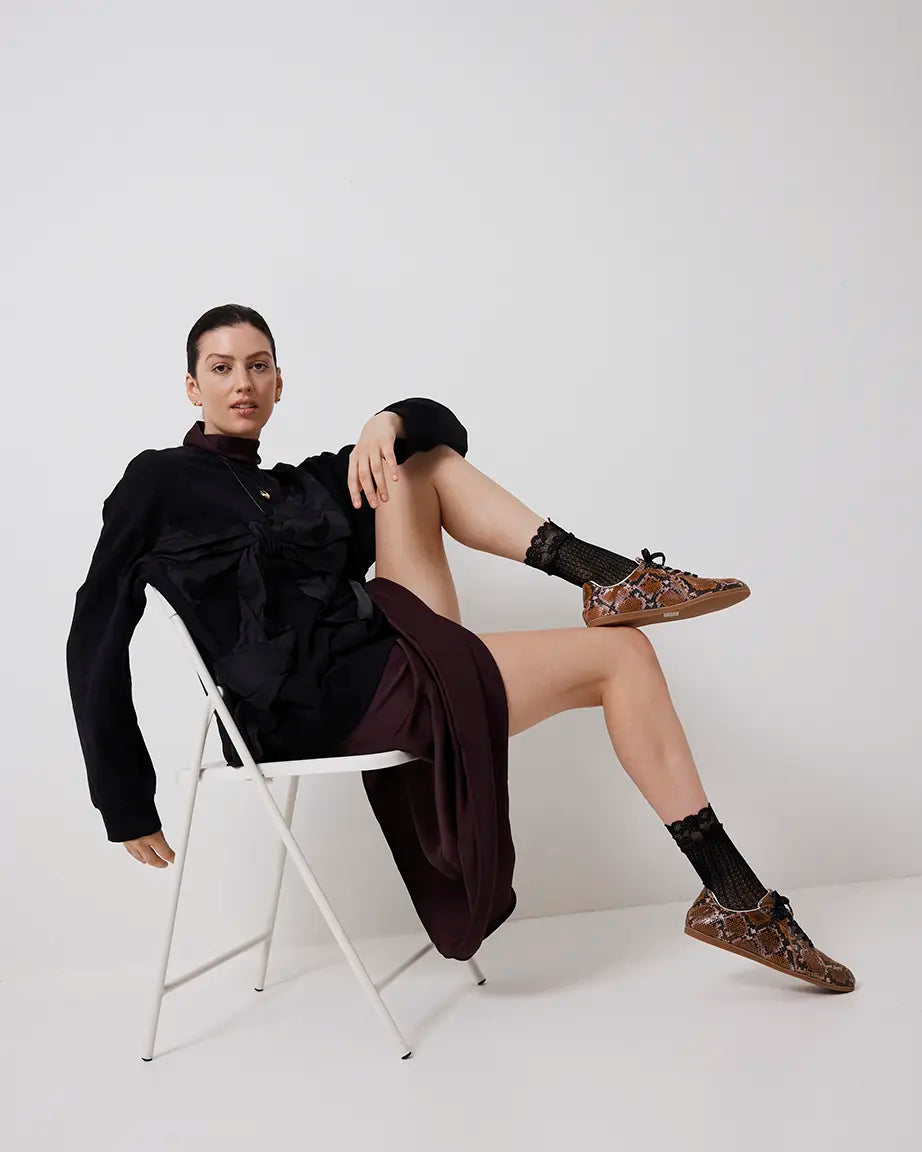 Sun Street Sneaker | Caramel Snake