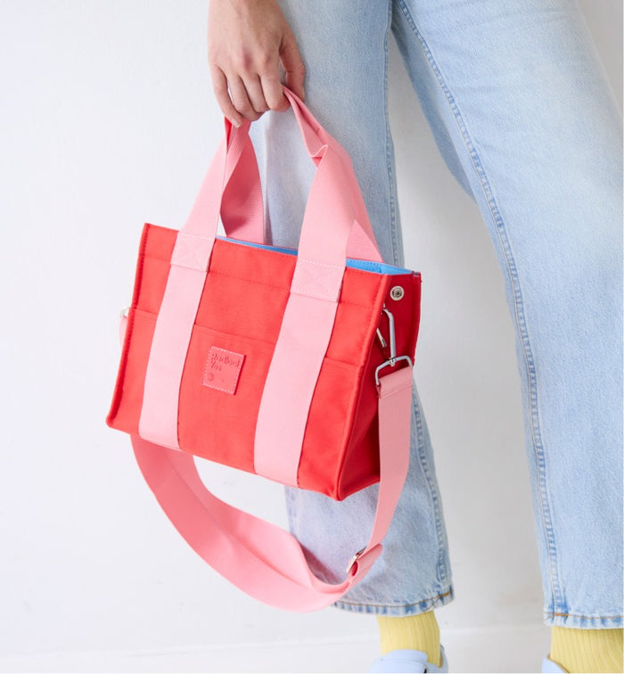 Big Time Mini Recycled Nylon Tote | Ballet Red