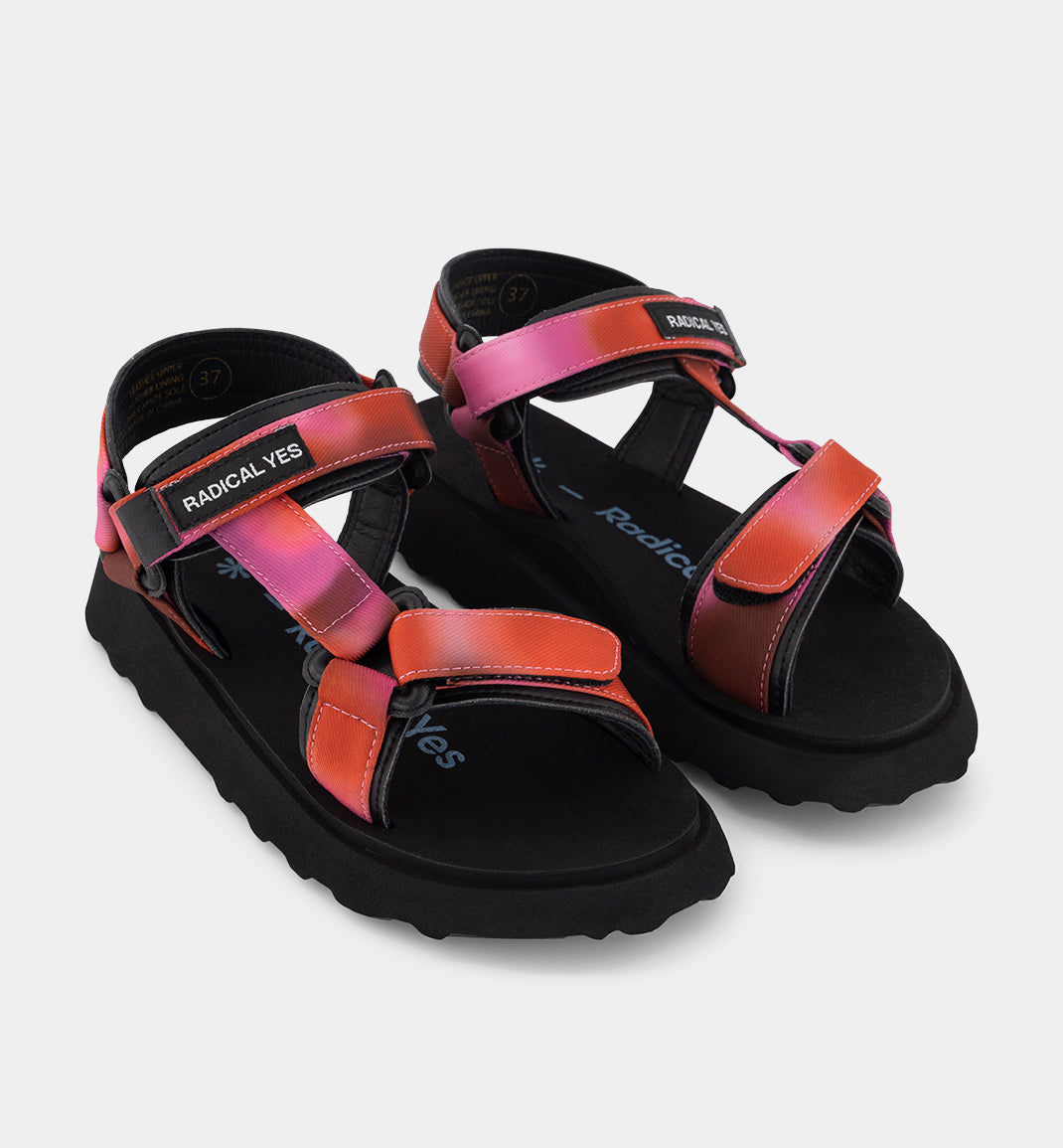 Tie dye printed best sale sandals with thick soles