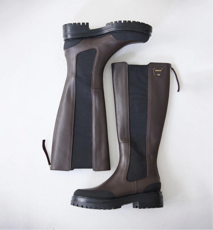 Saint Joan Leather Tall Boot | Cocoa